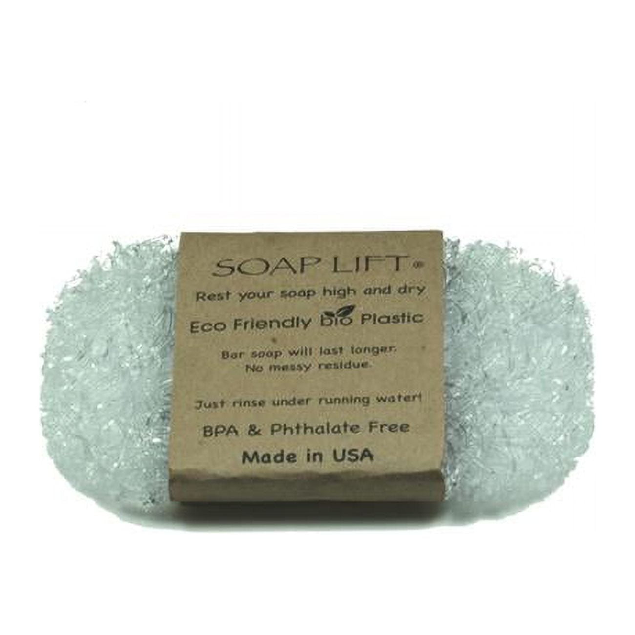 0.25 x 4.5 x 3 in. Bio Plastic Bar Soap Saver - Crystal