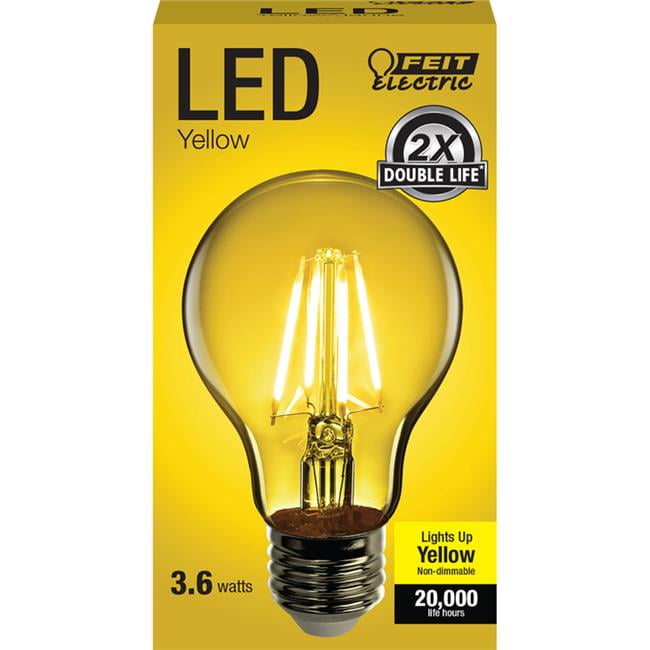 3765062 3.6 watt A-Line A19 Filament LED Bulb  Yellow