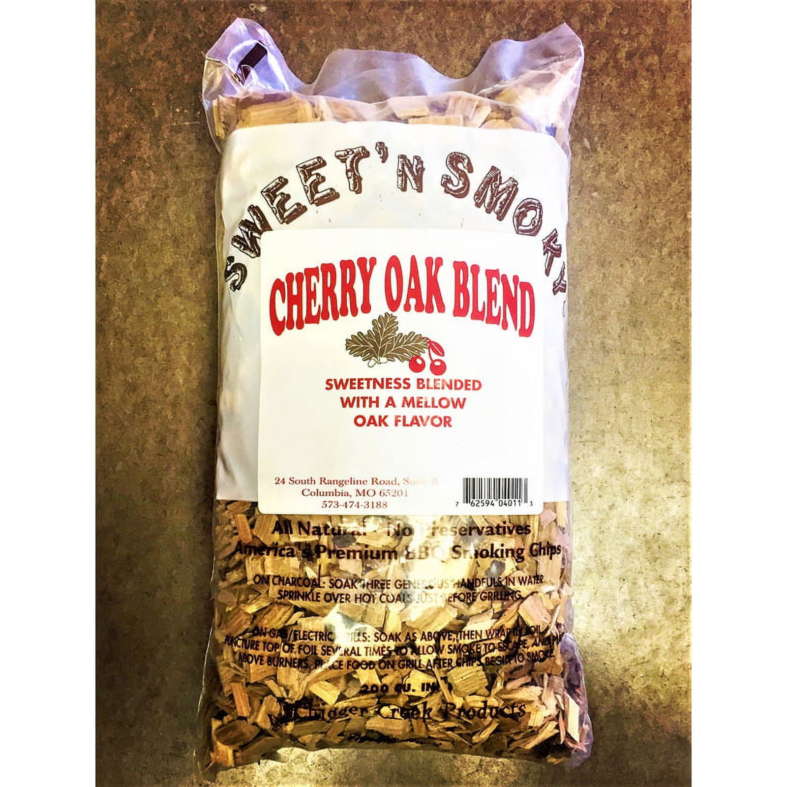 Picture of Chigger Creek 8685224 200 cu. in. Sweet N Smoky Cherry Oak Blend Wood Smoking Chips