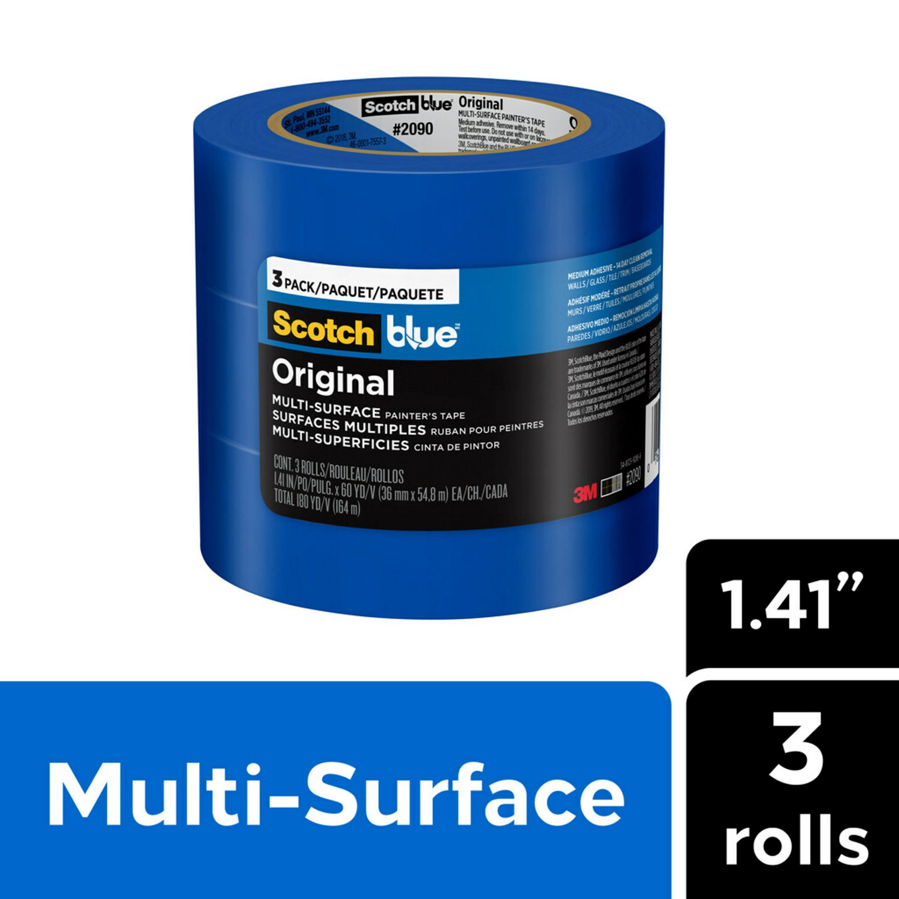 Picture of 3M 1666460 1.41 in. x 60 Yard Scotch Blue General Purpose Painters Tape  Blue - 