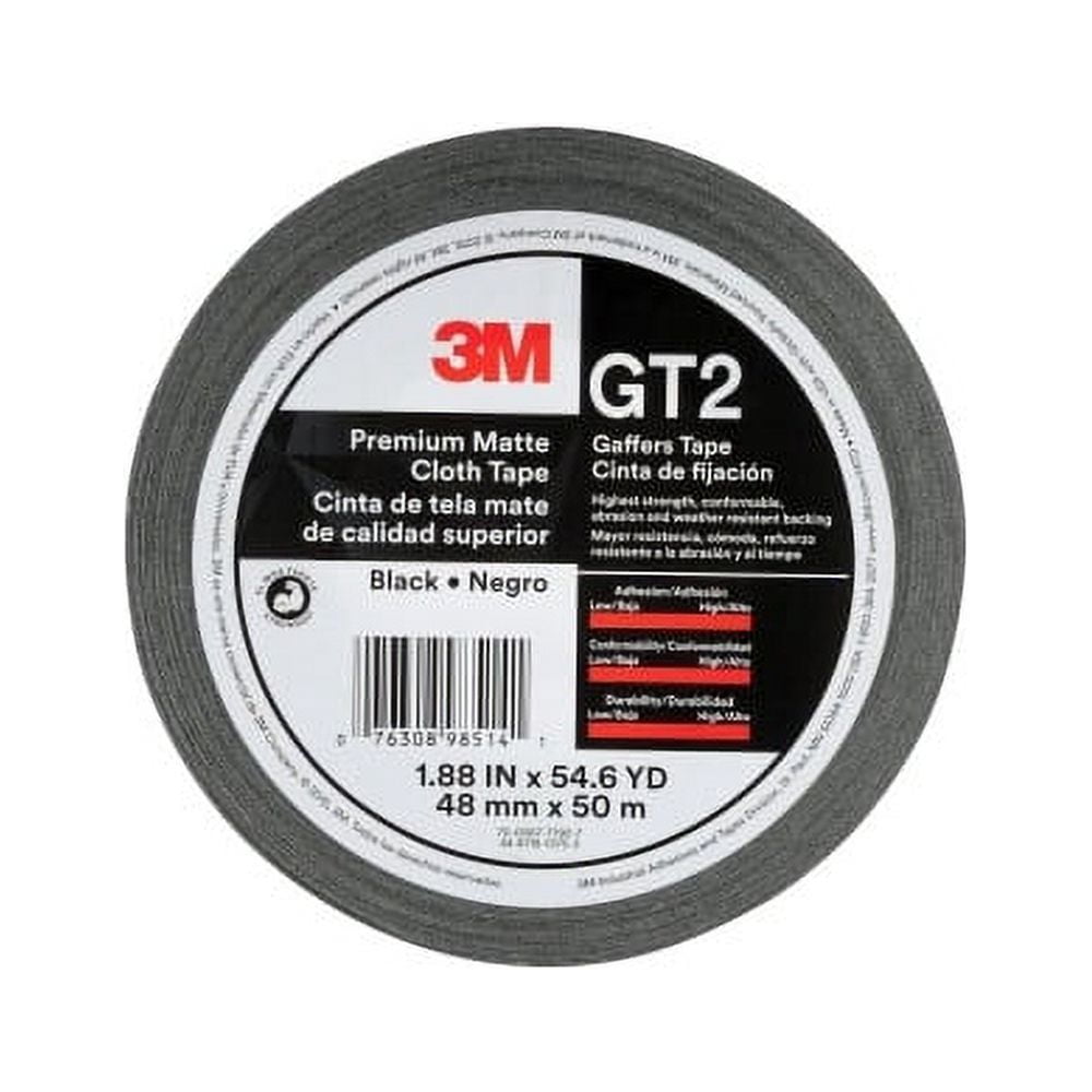Picture of 3M 3808623 GT2 1.88 x 54.6 Yard Gaffers Tape  Black