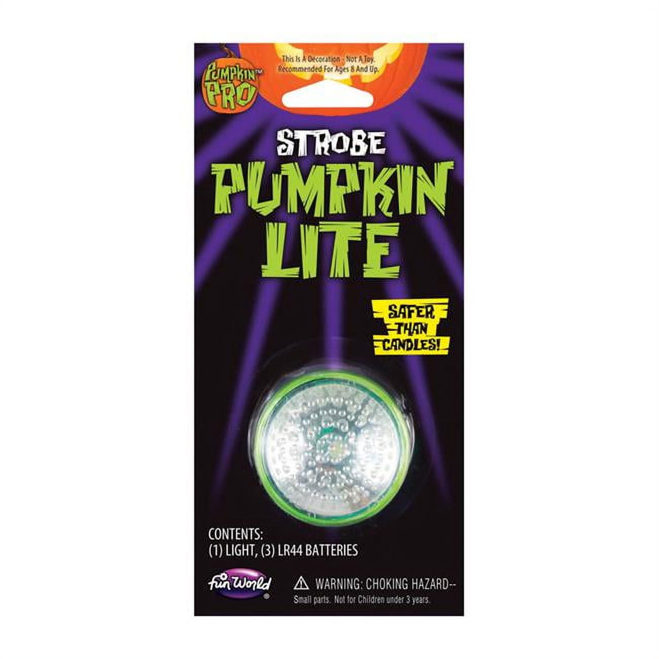 Fun World  Pumpkin PRO Strobe Lite Lighted Pumpkin Accessory  White