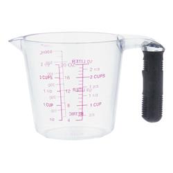 Picture of AHC 9397274 Clear Plastic 2 cups Measuring Cup with Rubber Grip Standard &amp; Metric - pack of 24
