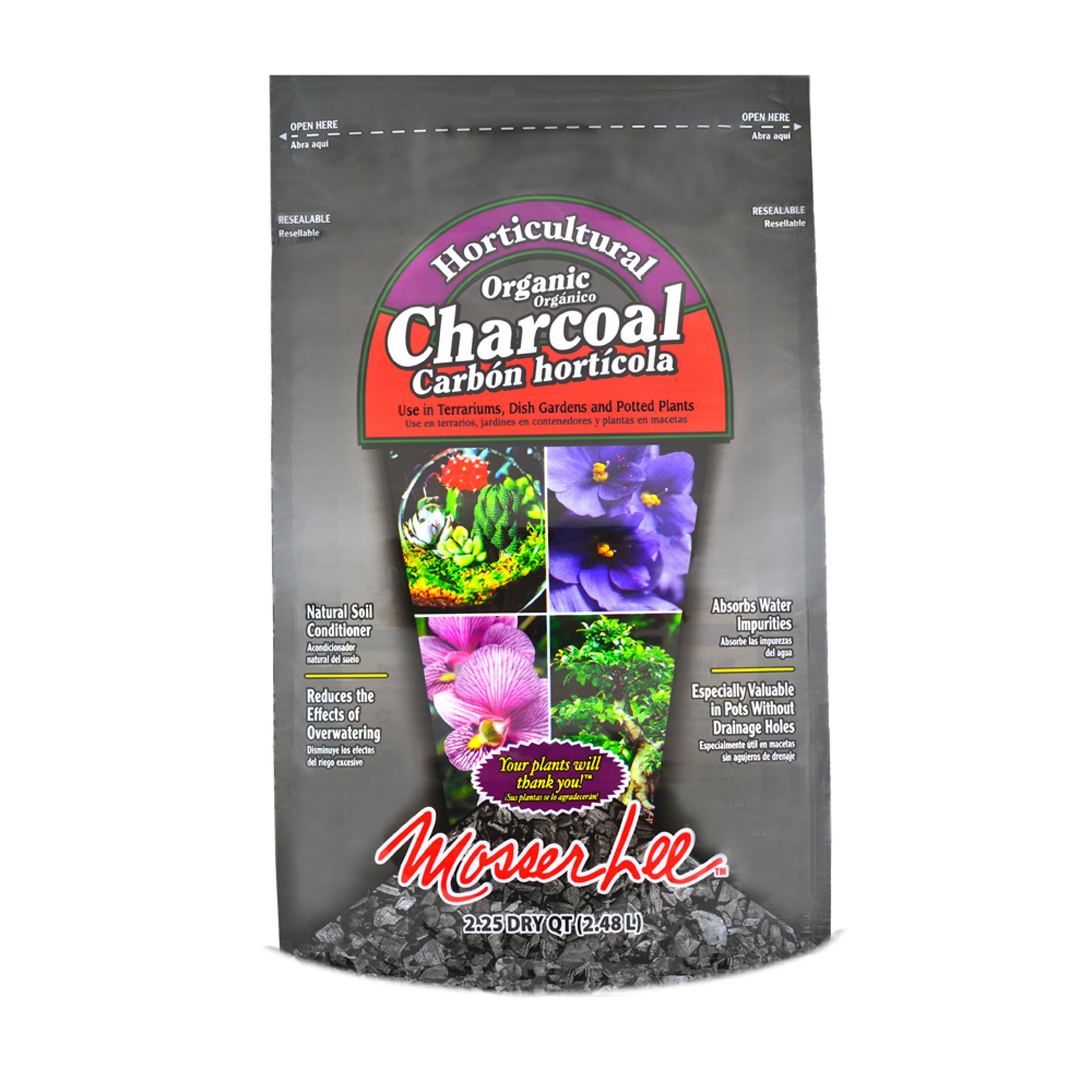 7584311 Black Organic Charcoal Soil Conditioner  2.25 Quart  Dry
