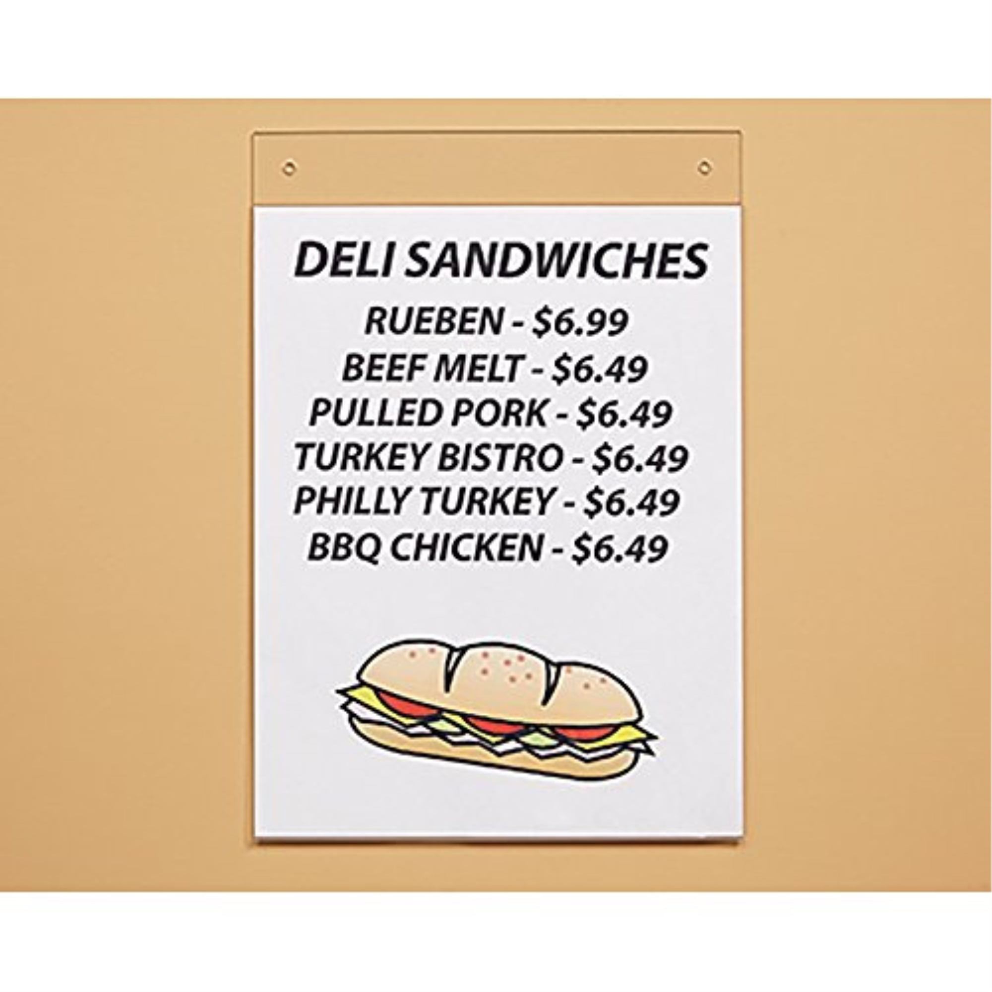 8.5 x 0.25 x 11 in. Clear Wall Mount Sign Holder  Plastic -