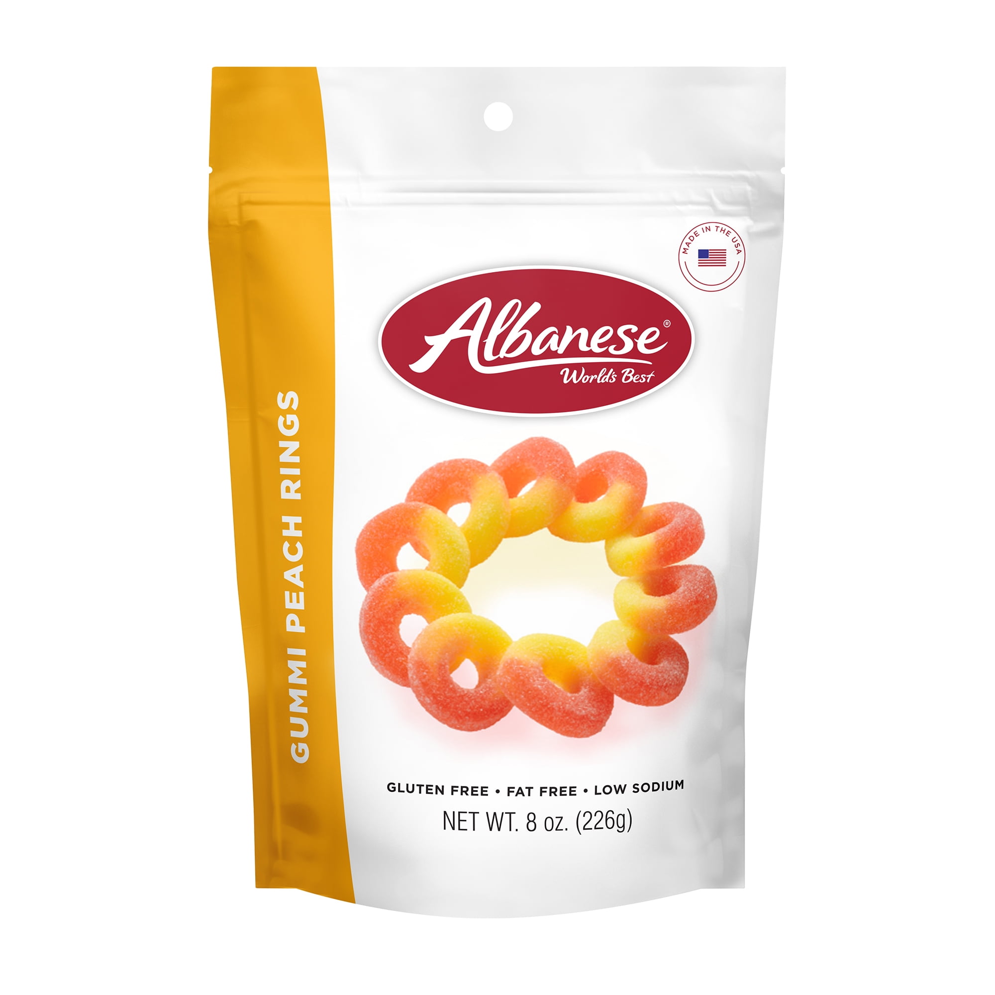 Picture of Albanese 9437237 7 oz Rings Peach Gummi Candy - pack of 12