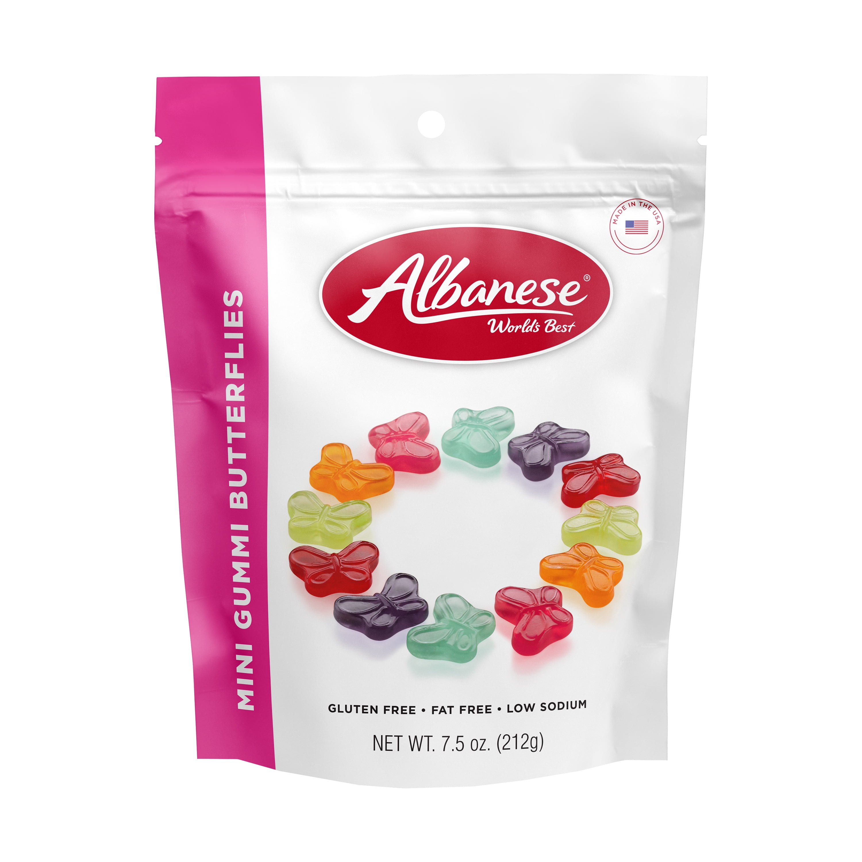 Picture of Albanese 9437203 7.5 oz Mini Butterflies Assorted Fruit Flavors Gummi Candy - pack of 12