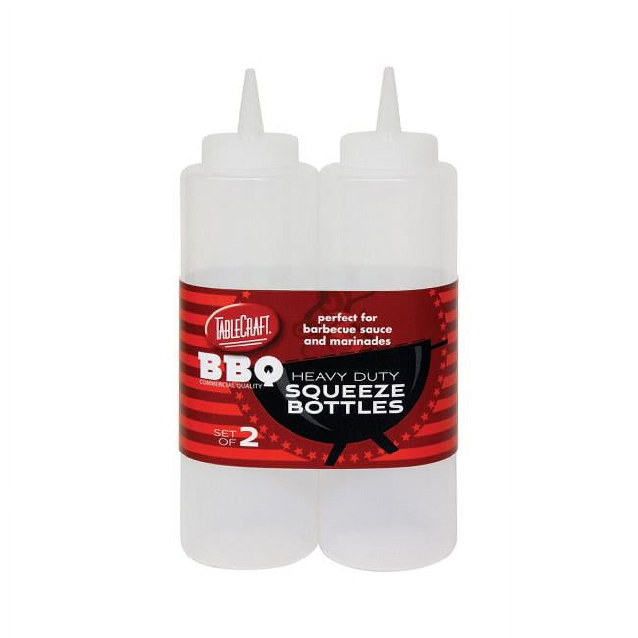 Picture of Tablecraft 6505580 24 oz BBQ Squeeze Bottles  Polyethylene &amp; Clear