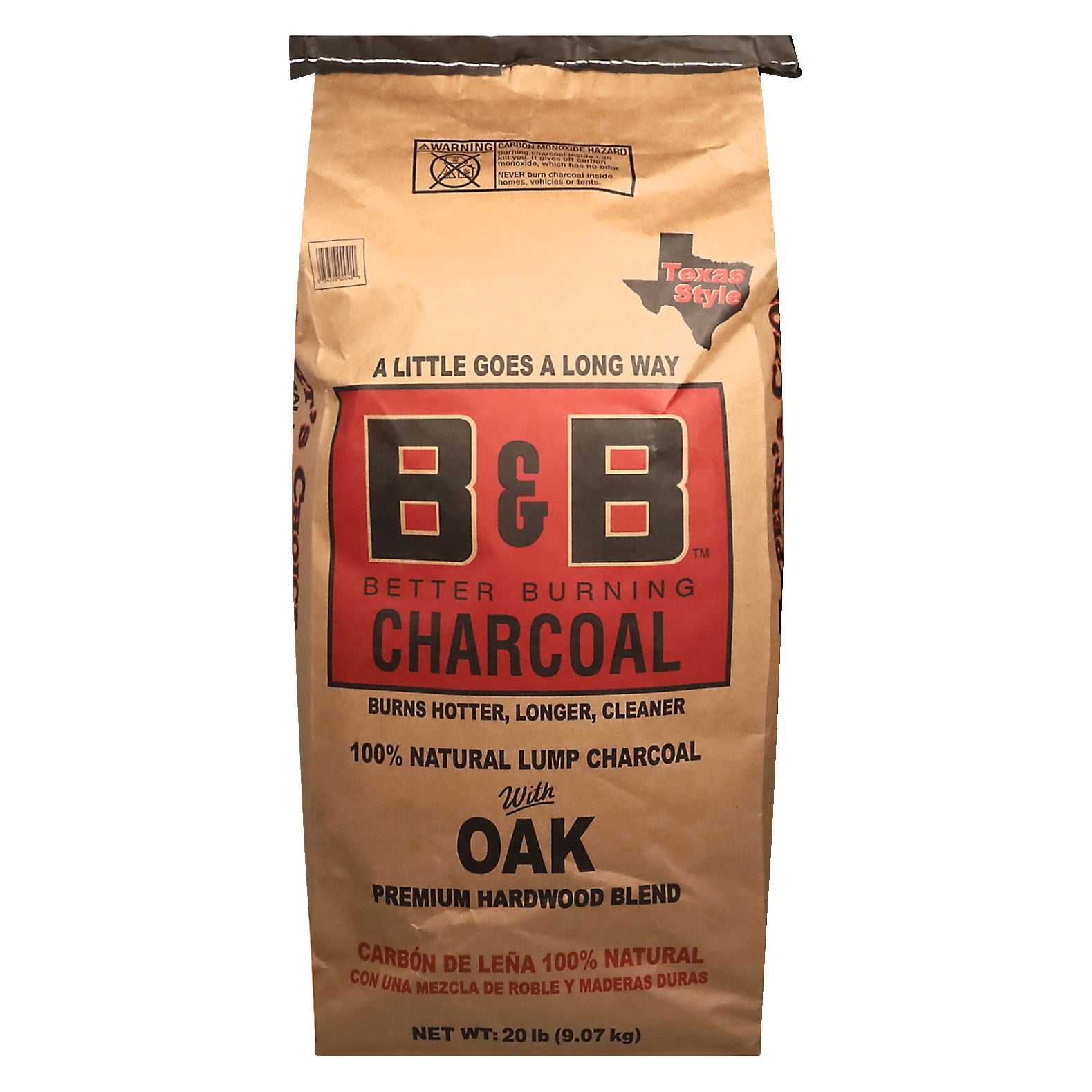 Picture of B&amp;B Charcoal 8684151 20 lbs Oak Hardwood Lump Charcoal