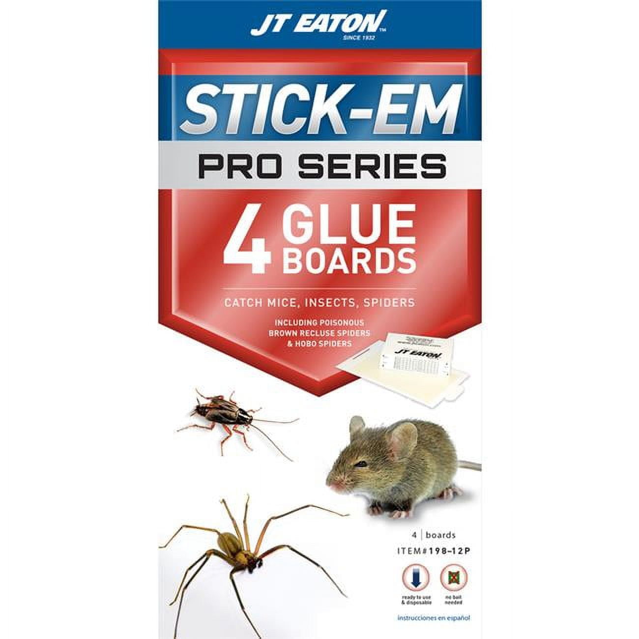 Picture of JT Eaton 7567258 Stick-Em Pro Series Small Glue Animal Trap for Mice  Insects  &amp; Spiders- pack of 12