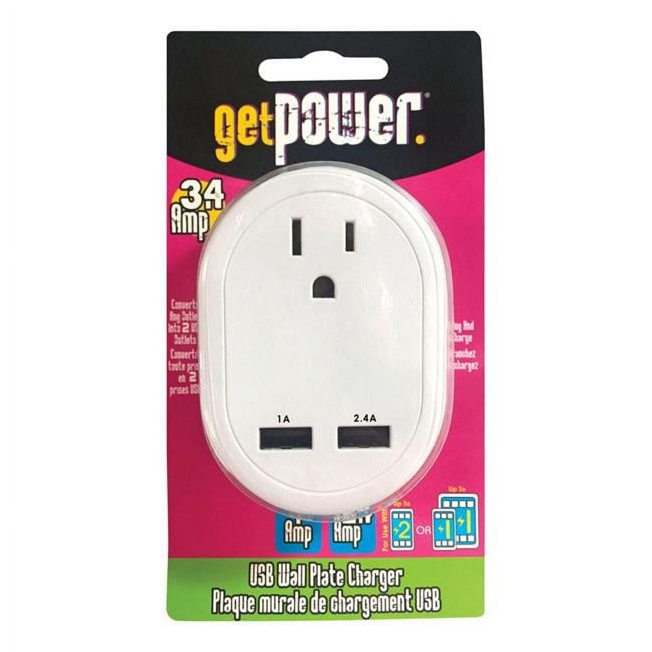Picture of Get Power 3789534 White USB Wall Charger- pack of 6