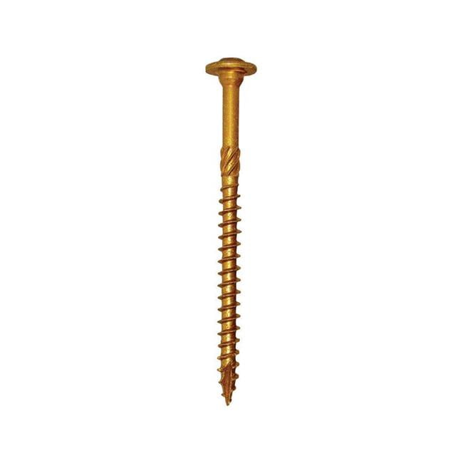 Picture of GRK Fasteners 5913405 Star Self Tapping 0.31 in. Dia. x 4 in. Yellow Zinc Construction Flat Head Wood Screws