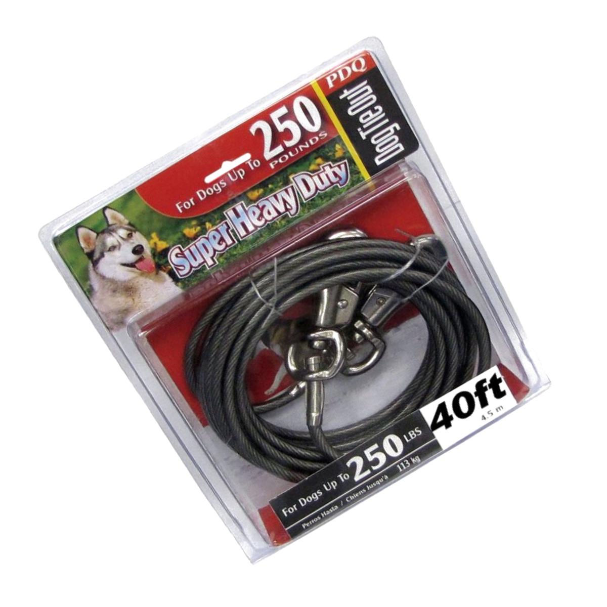 Picture of PDQ Q6840-000-99 40 ft. Super Beast Dog Tie Out Cable - 2XL