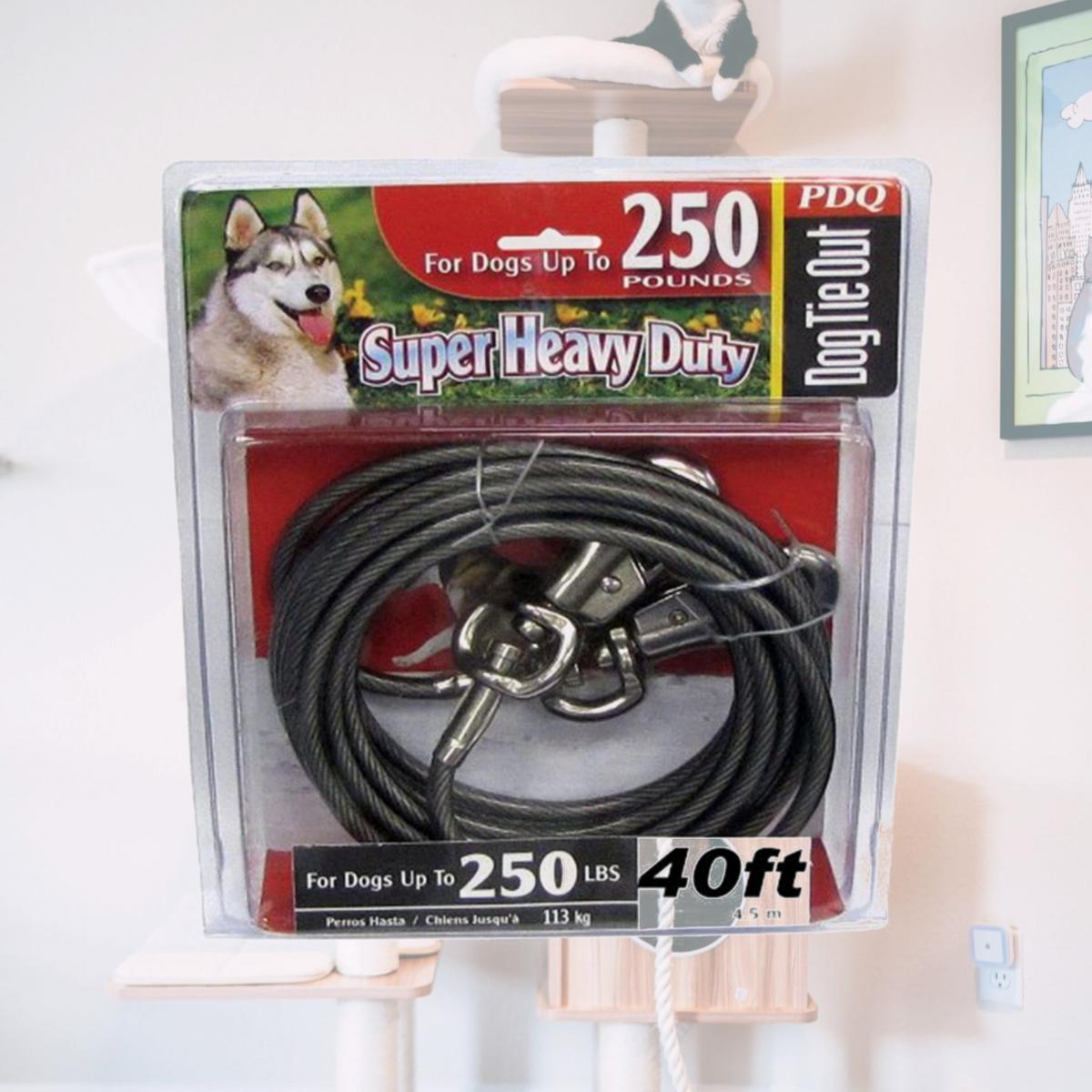 Picture of PDQ Q6840-000-99 40 ft. Super Beast Dog Tie Out Cable - 2XL