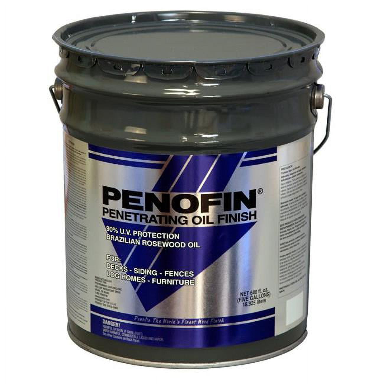 Picture of Penofin 1675263 5 Gal Blue Semi-Transparent Oil-Based Wood Stain, Sable