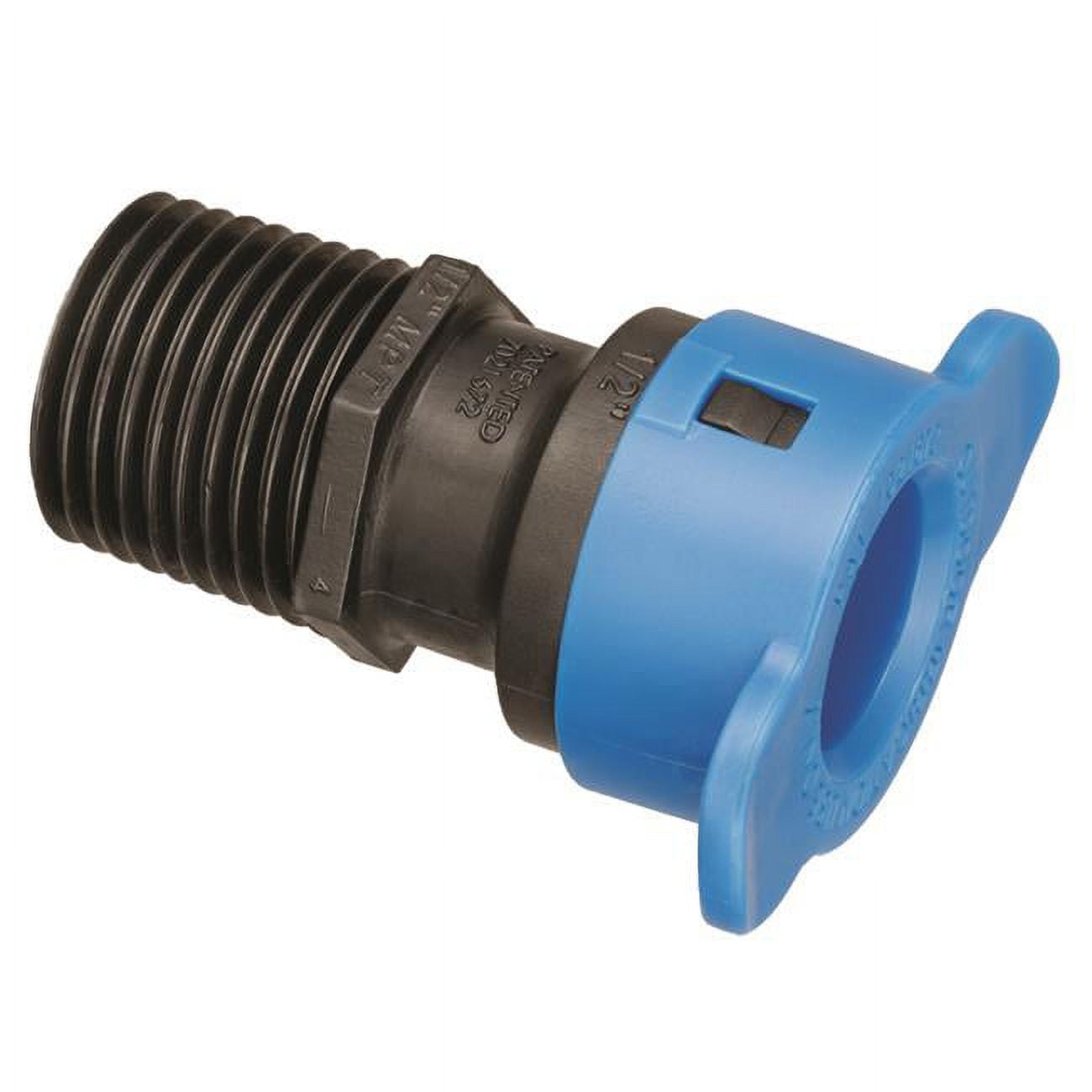 0.5 in. Blu-Lock MPT Adapter, Black & Blue