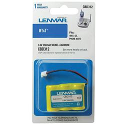 Picture of Lenmar 3298205 3.6 volts 350 mAh NiCd Cordless Phone Battery&#44; Assorted