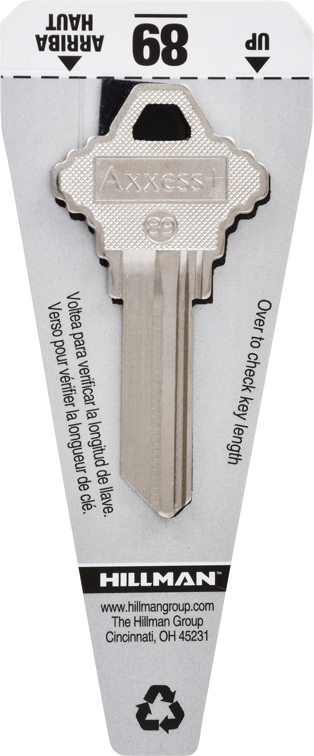 5005166 House of Office 89-Single Sided Universal Key Blank, Assorted - Pack of 4