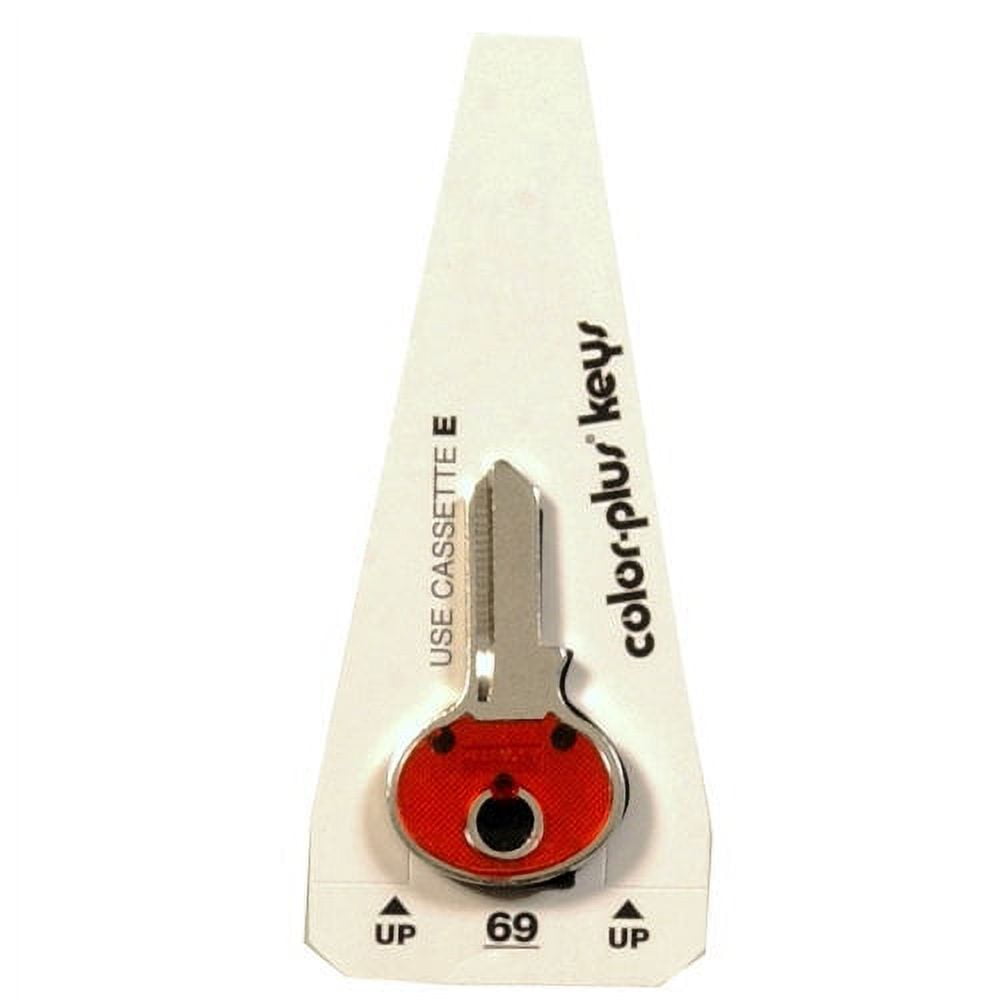 House of Office 69-Single Sided Universal Key Blank, Red - Pack of 10
