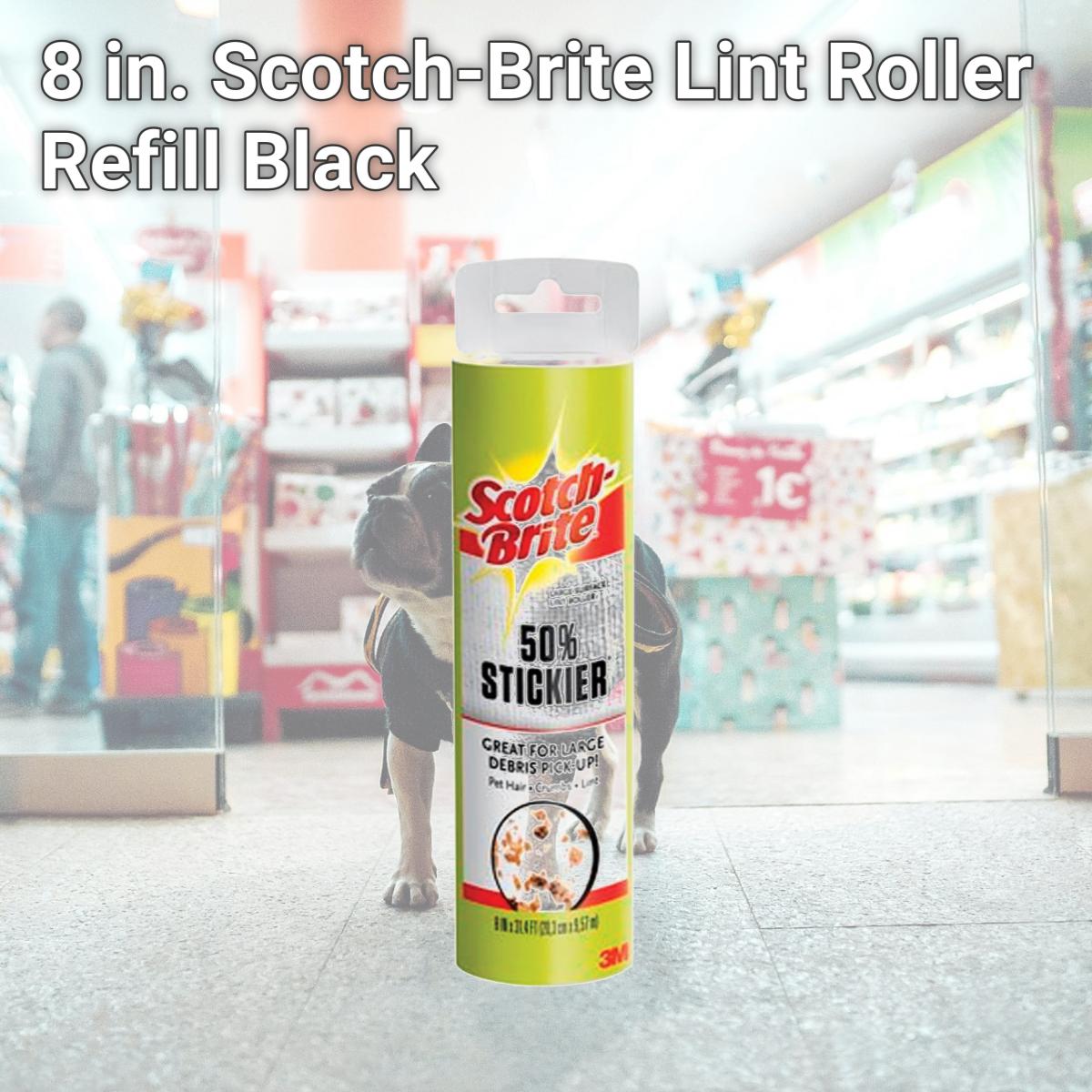 Picture of Scotch Brite 8952954 8 in. Scotch-Brite Lint Roller Refill, Black