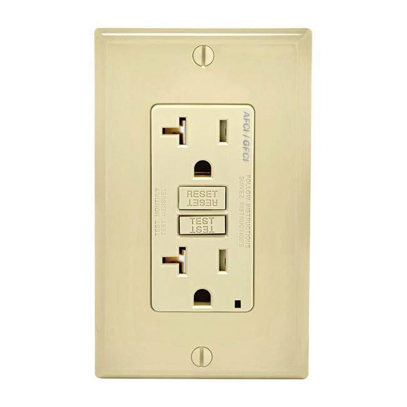 SmartlockPro 20 amps 125 V Duplex Ivory AFCI/GFCI Dual Function Outlet 5-20R 1 pk
