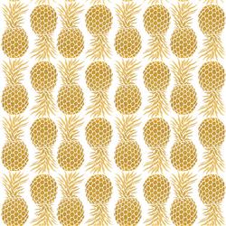4 ft. x 18 in. Non Adhesive Shelf Liner, Gold Pineapple