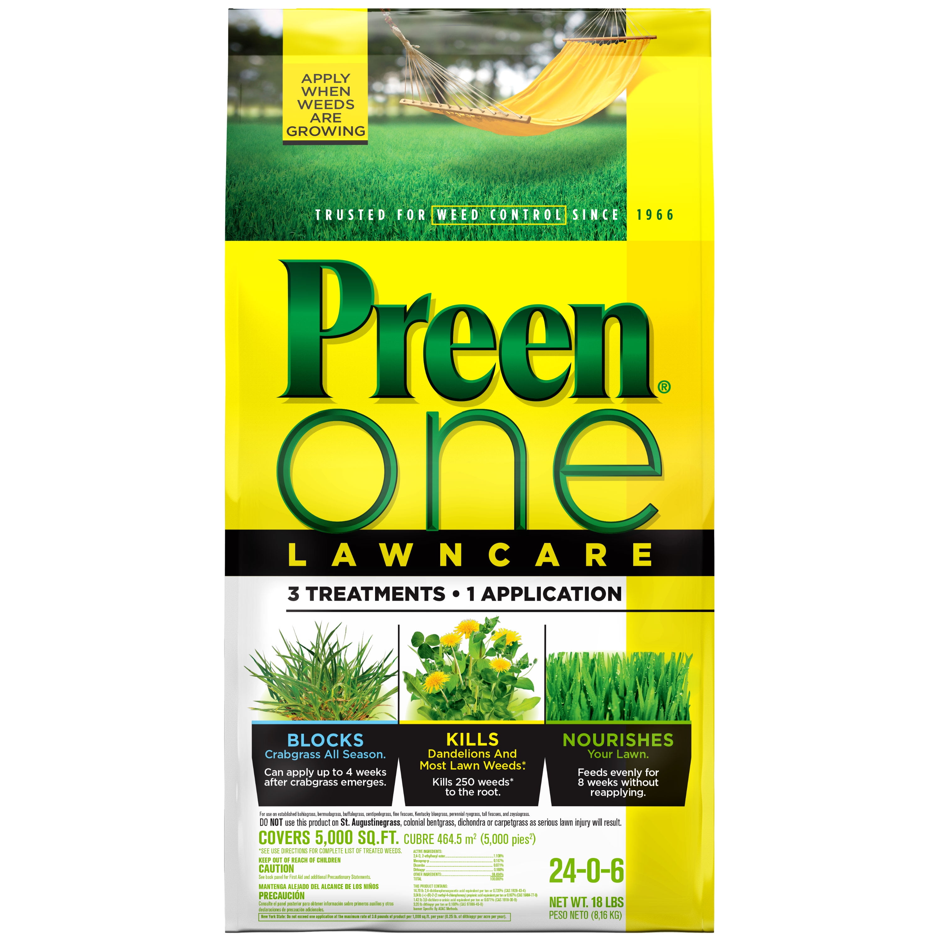 7659469 5000 sq ft. One Weed & Feed Spring All Grass Types Granular, Assorted