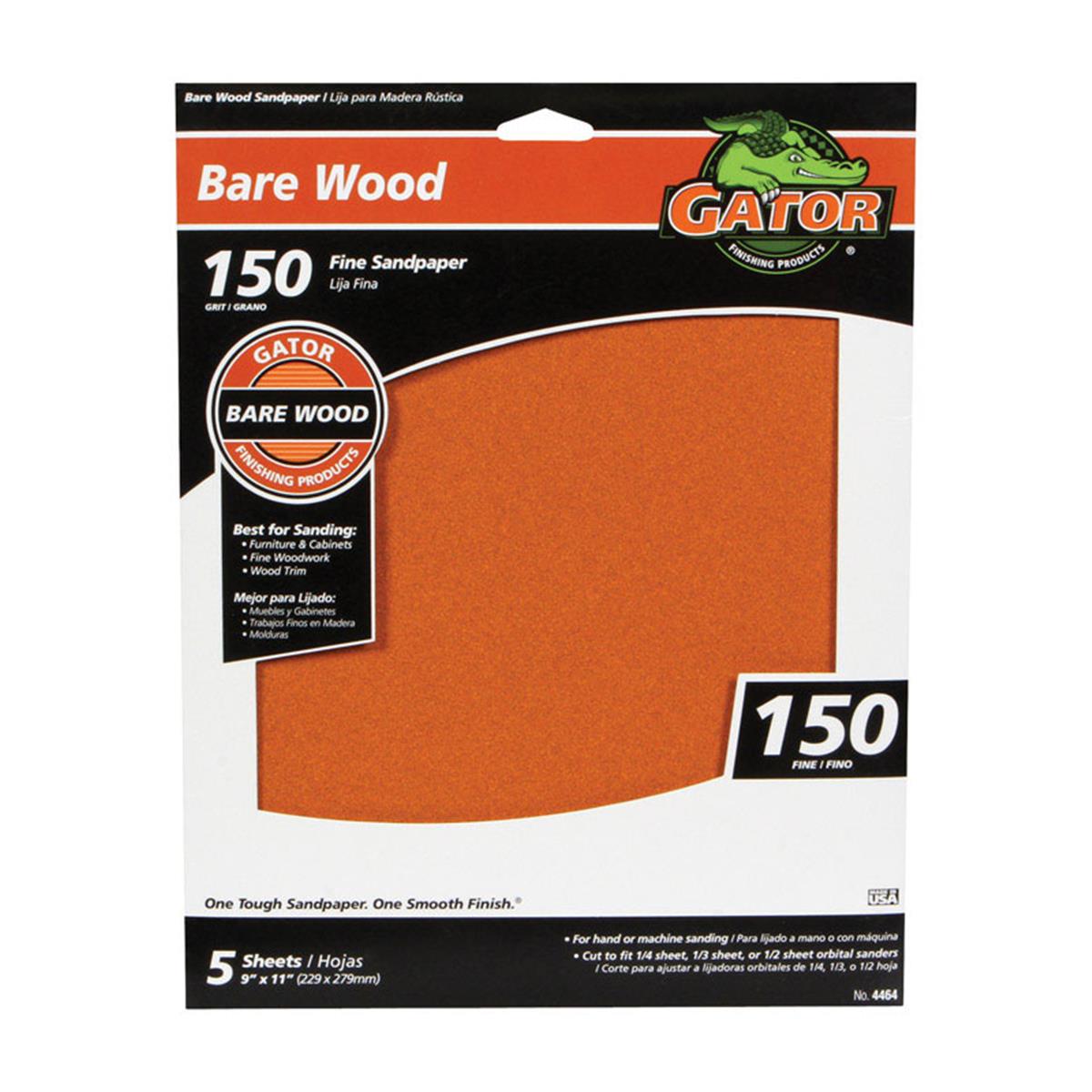9 x 11 Project Pack Dry Sanding Sheets, 150 Grit , Very Fine, 5PK