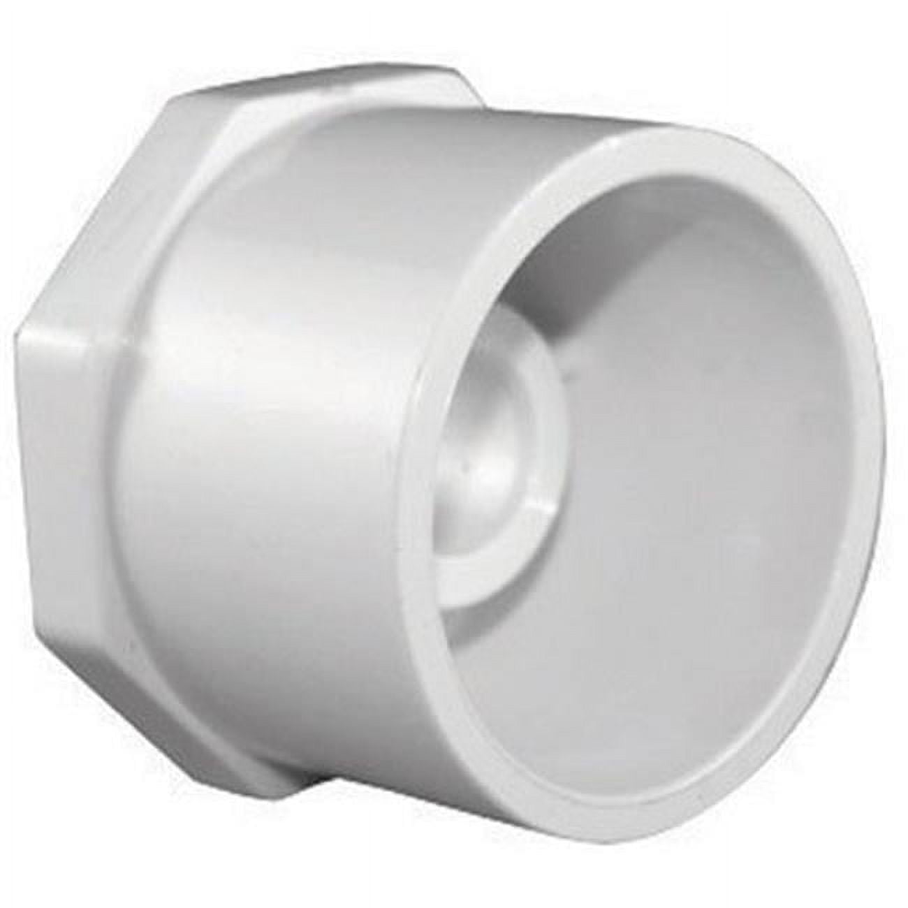 4 x 2 in. PVC Pipe Reducer Bushing, Schedule 40 - White