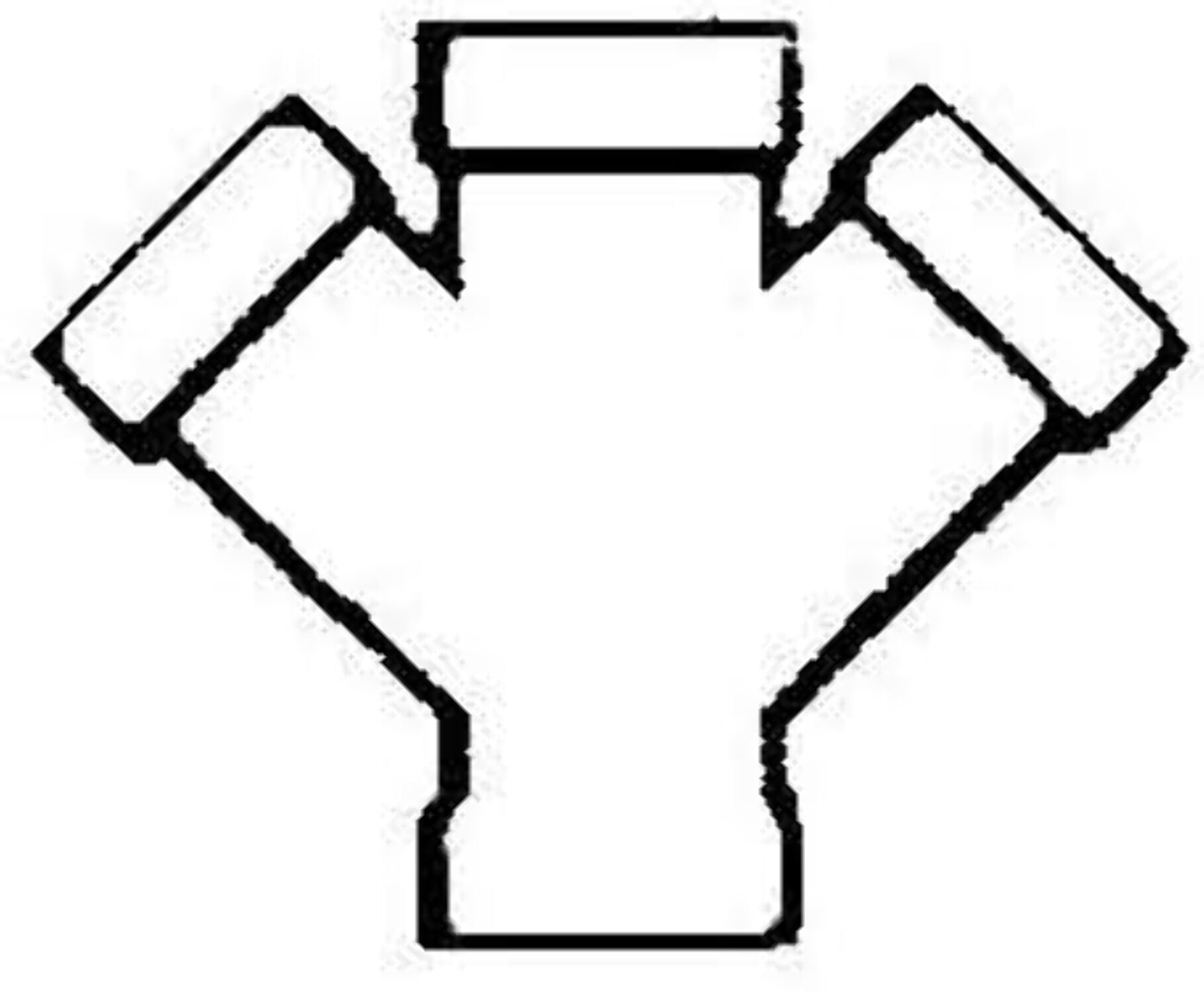 1.5 in. ABS DWV Double Wye - Black