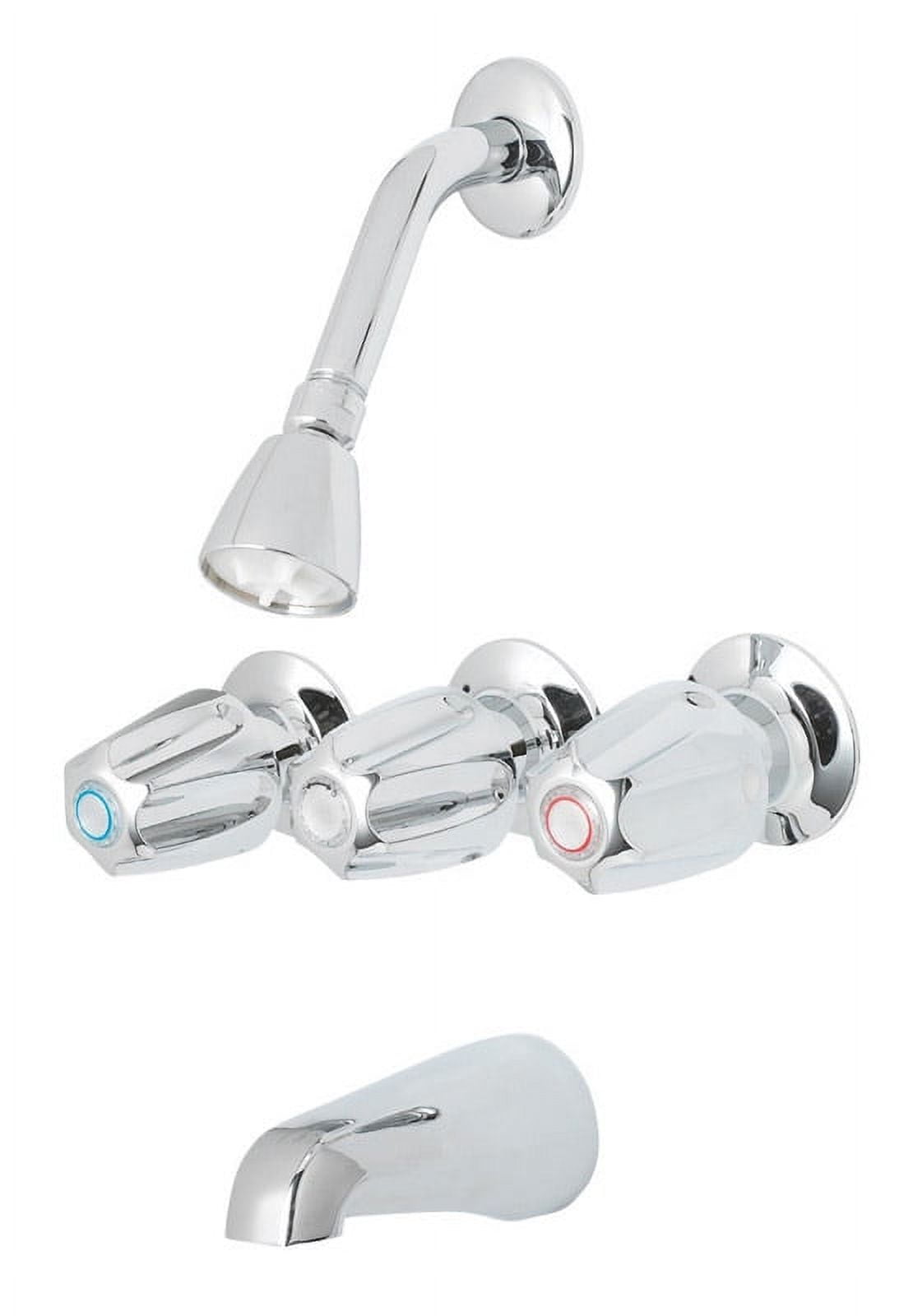 Picture of Ace 4100848 Oakbrook Tub & Shower Faucet Three Handle 2.0 Gpm Polished Chrome