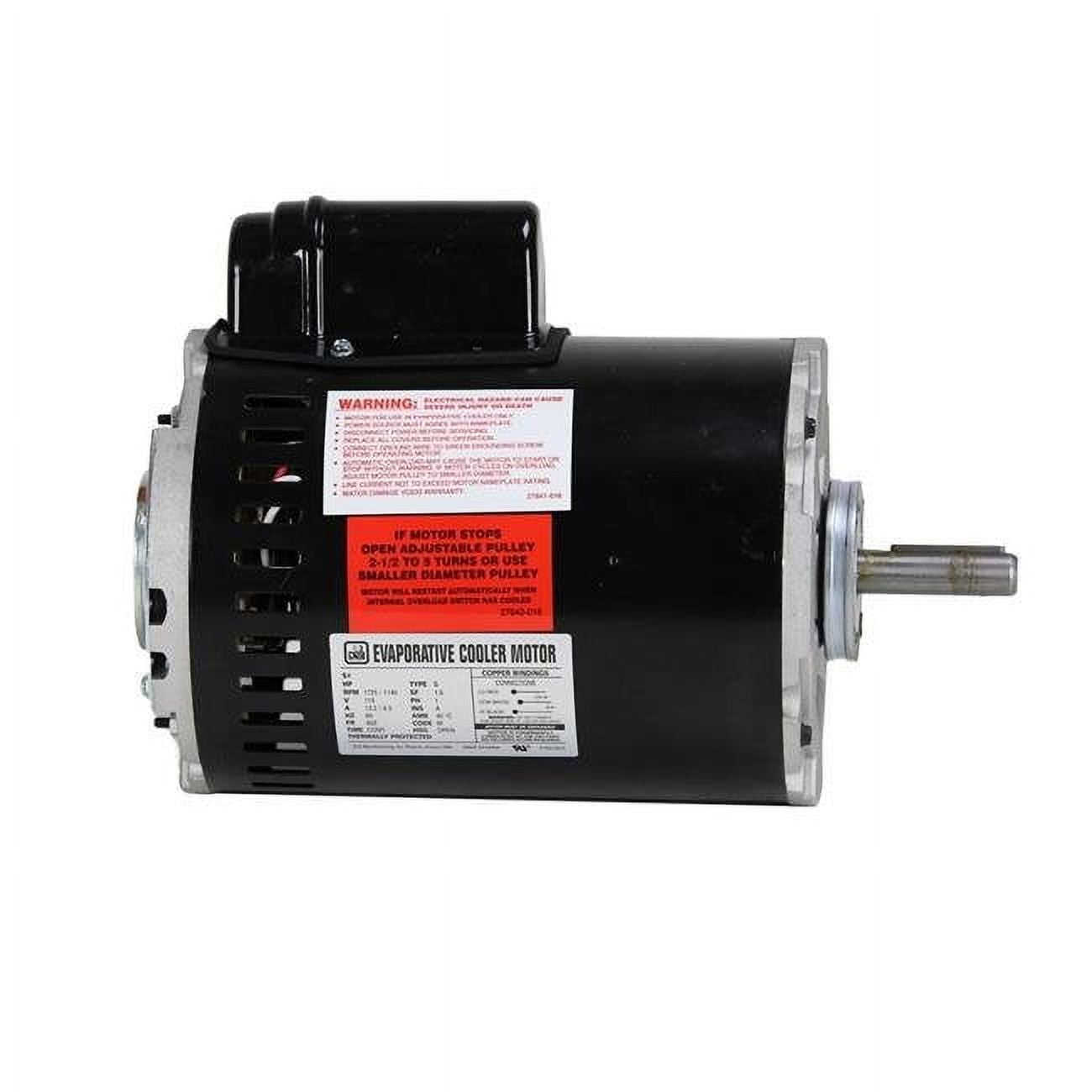 1 HP 115V 2 Speed Motor for Single Inlet Cooler