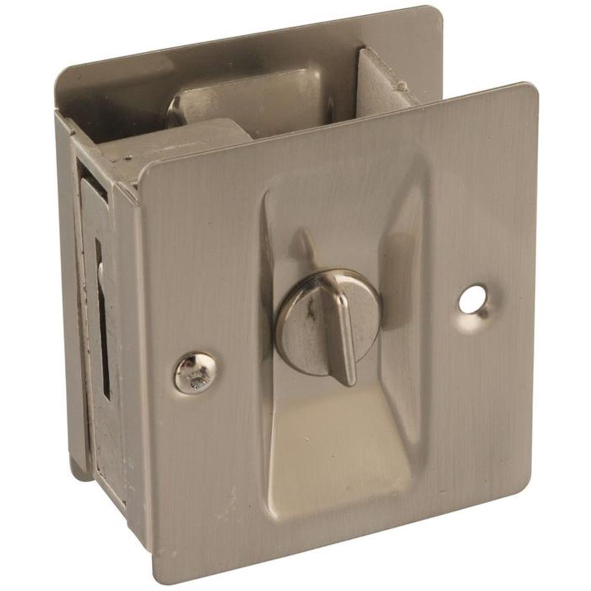 Pocket Door Latch - Satin Nickel