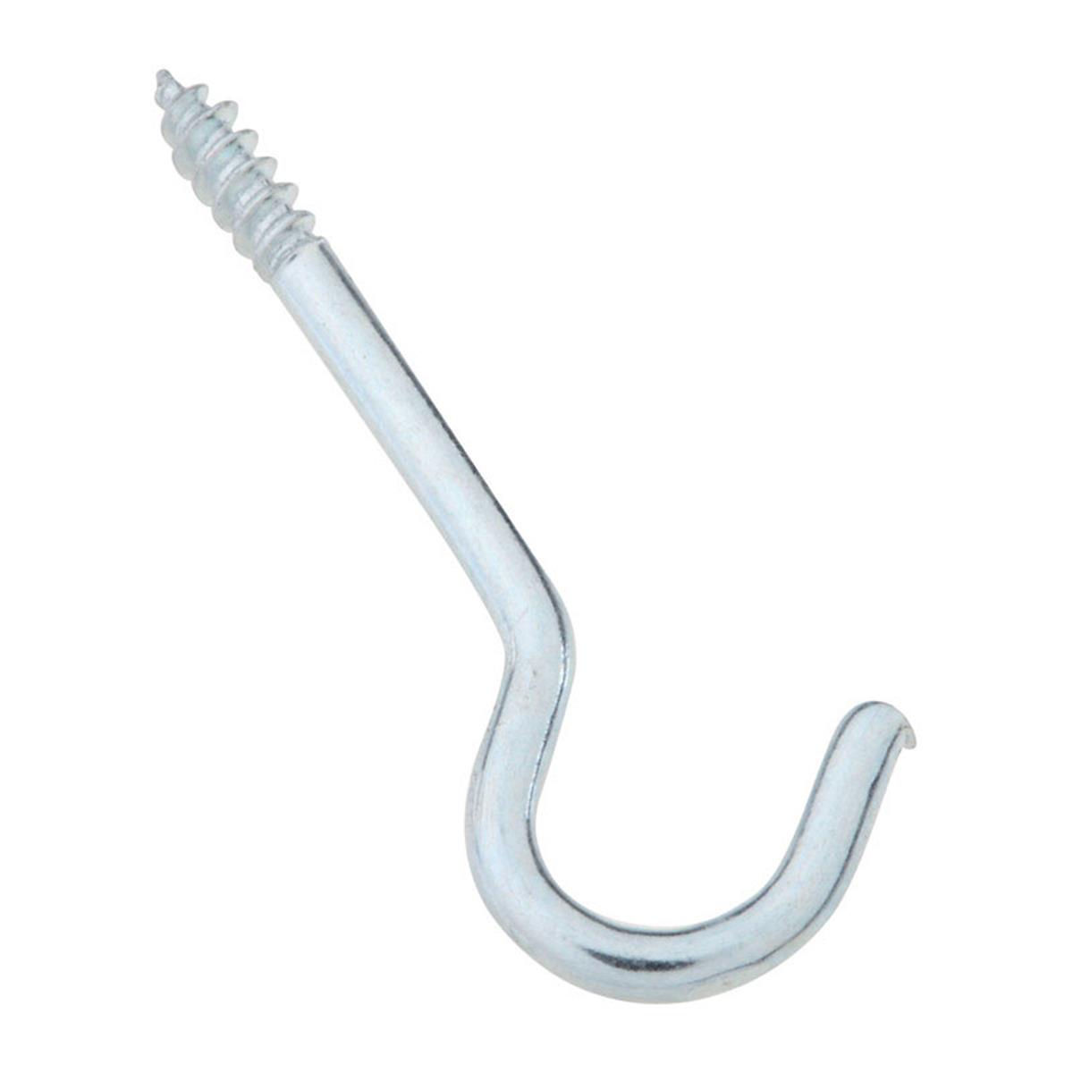 V2040 Series Ceiling Hook, 5 lb Working Load, #14, Steel, Zinc, 10PK