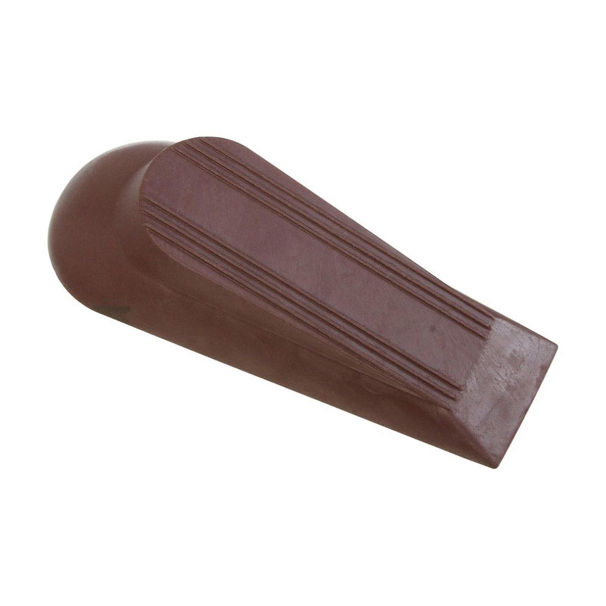 The Wedge Rubber Door Stop - Brown