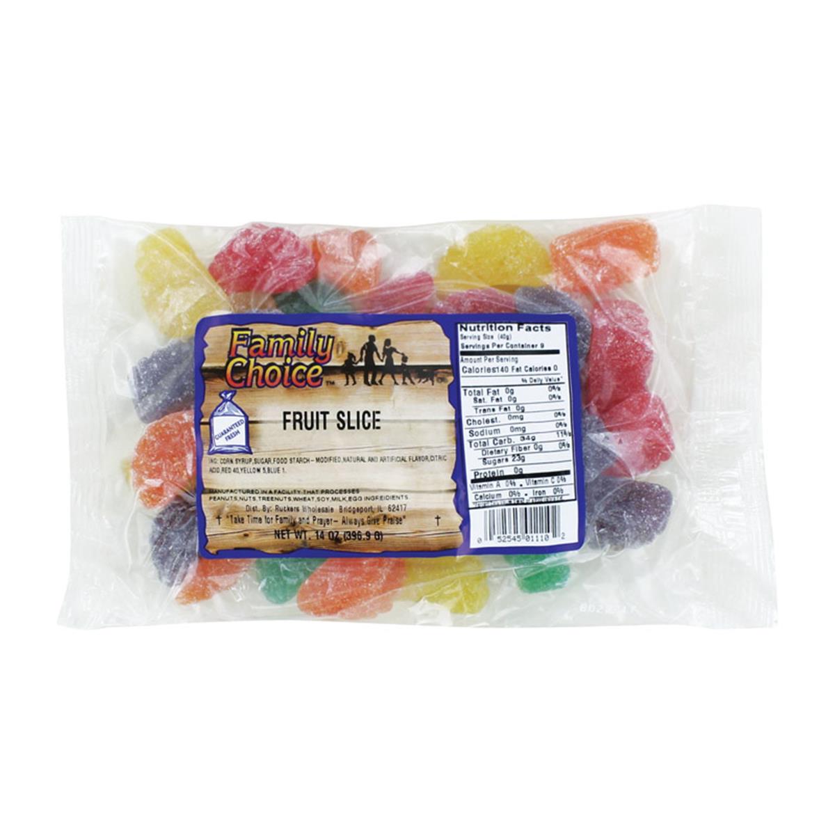 Picture of Ruckers Wholesale & Service 9235227 14 oz Family Choice Fruit Slices Gummi Candy