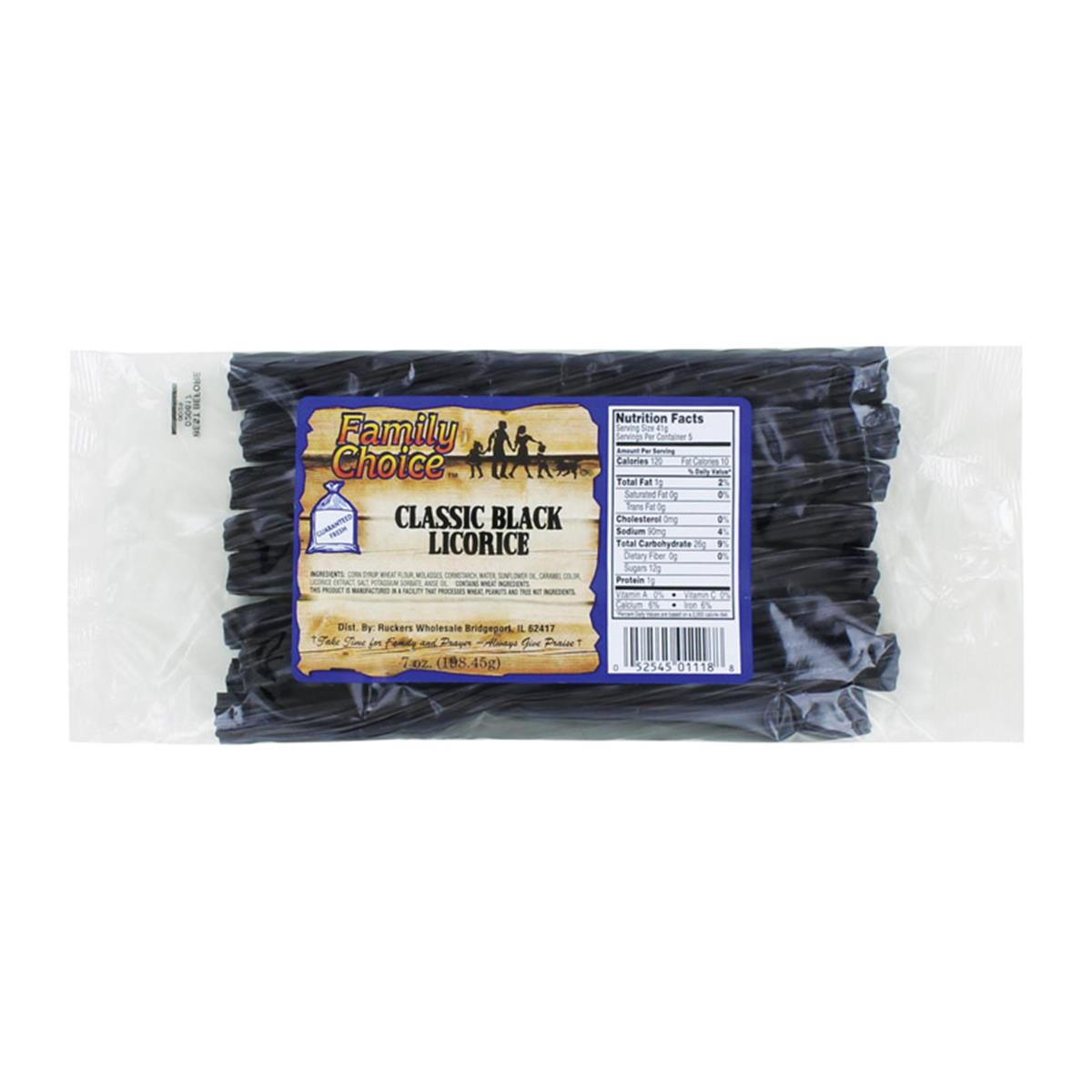 Picture of Ruckers Wholesale & Service 9235375 7 oz Family Choice Black Licorice