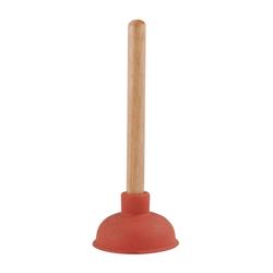 9 x 4 in. dia. Plunger with Wooden Handle