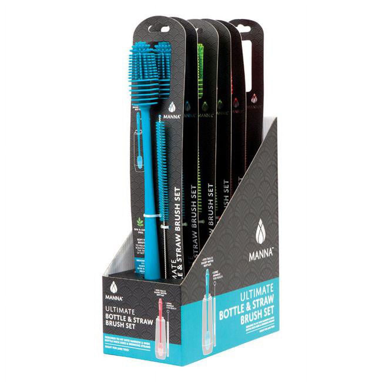Silicone Bottle & Straw Brush Set - Pack of 6
