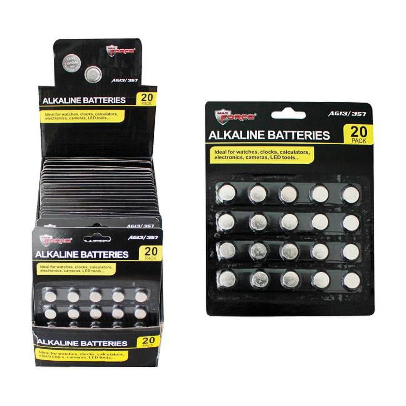 6727291 Alkaline Button Cell Battery, AG13 & 357 - Pack of 20 -  DIAMOND VISIONS
