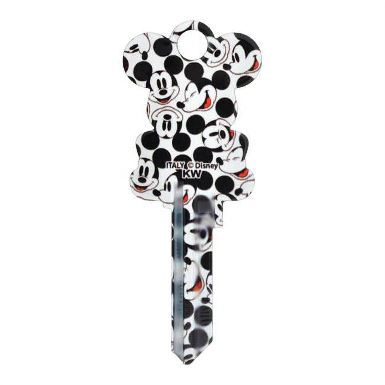 5005214 Mickey Disney Mouse House & Padlock Universal Key Blank with 68-SC1 Double Sided Case - Pack of 5