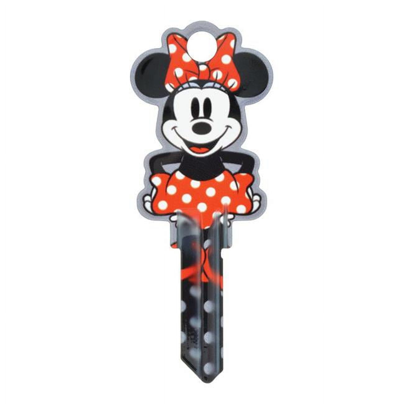 5005213 Disney Minnie Mouse House & Padlock Universal Key Blank with 68-SC1 Double Sided Case - Pack of 5