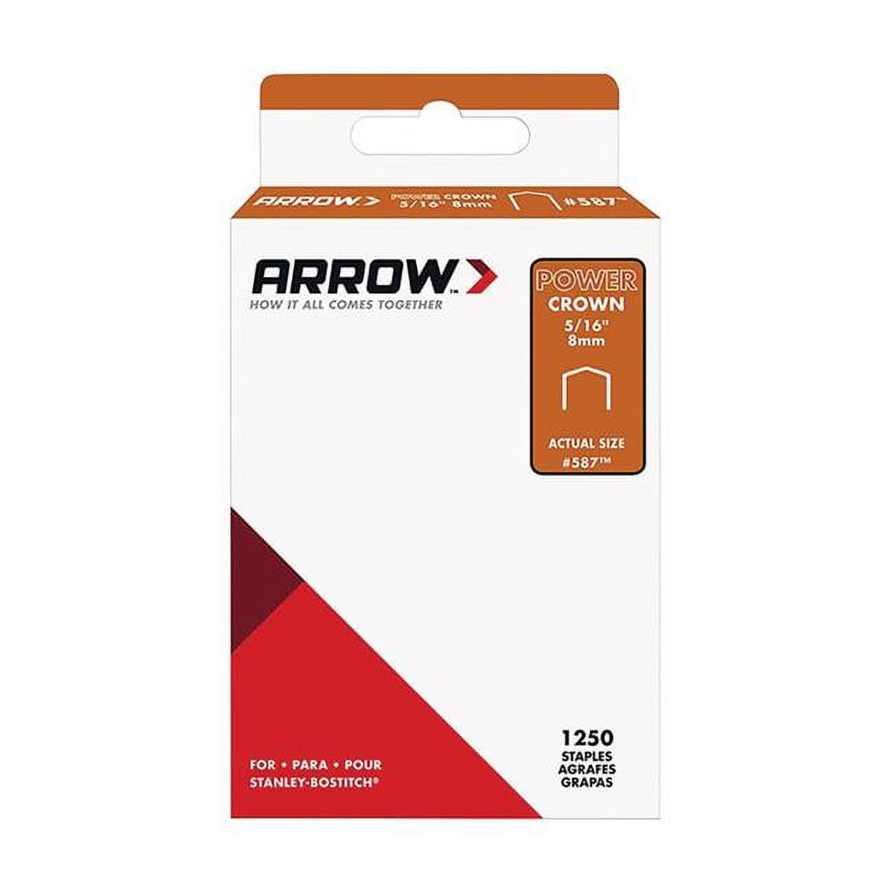 Picture of Arrow Fastener 2806479 0.31 x 0.37 in. Galvanized Steel Flat Crown Gray Standard Staples&#44; 18 Gauge - Pack of 1250