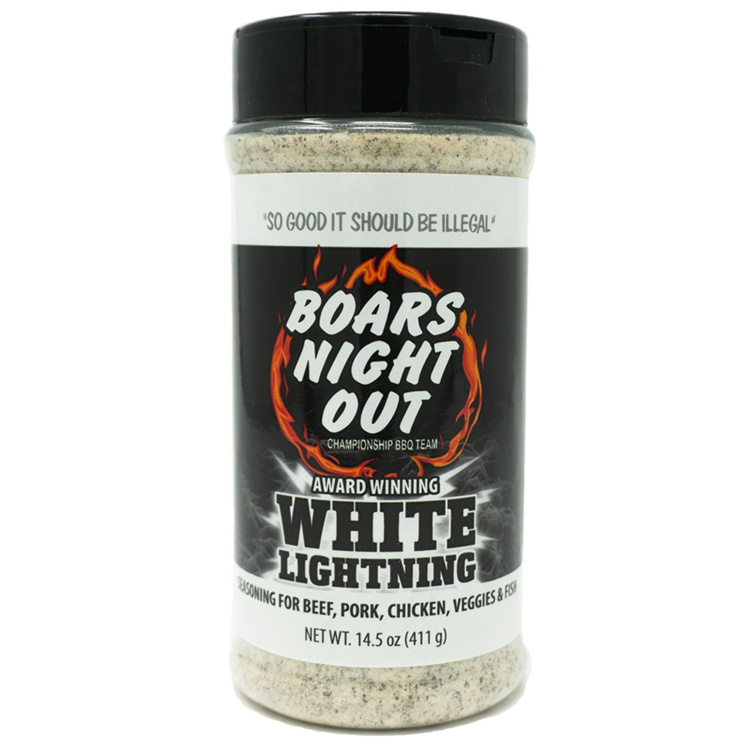 Picture of Boars Night Out 8014840 14.5 oz White Lightning BBQ Seasoning
