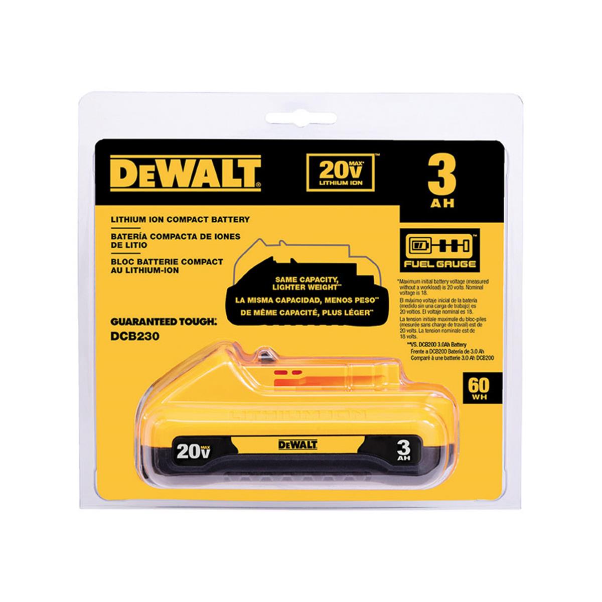 Picture of Dewalt 2800381 20 Volt 3 Ah Lithium-Ion Compact Battery