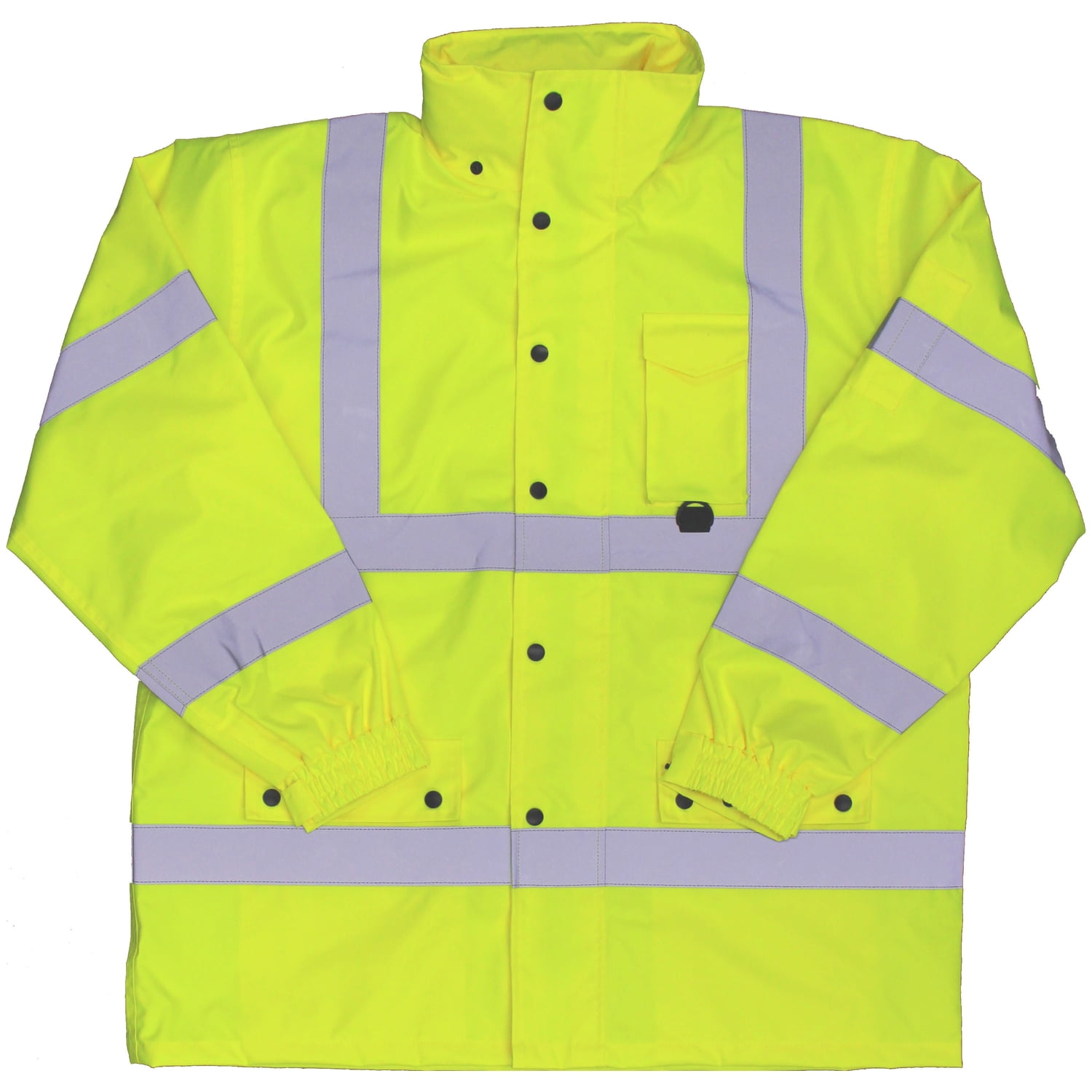 Picture of Boss 8008696 Hi-Vis Yellow Polyester Unisex Rain Jacket, Extra Large