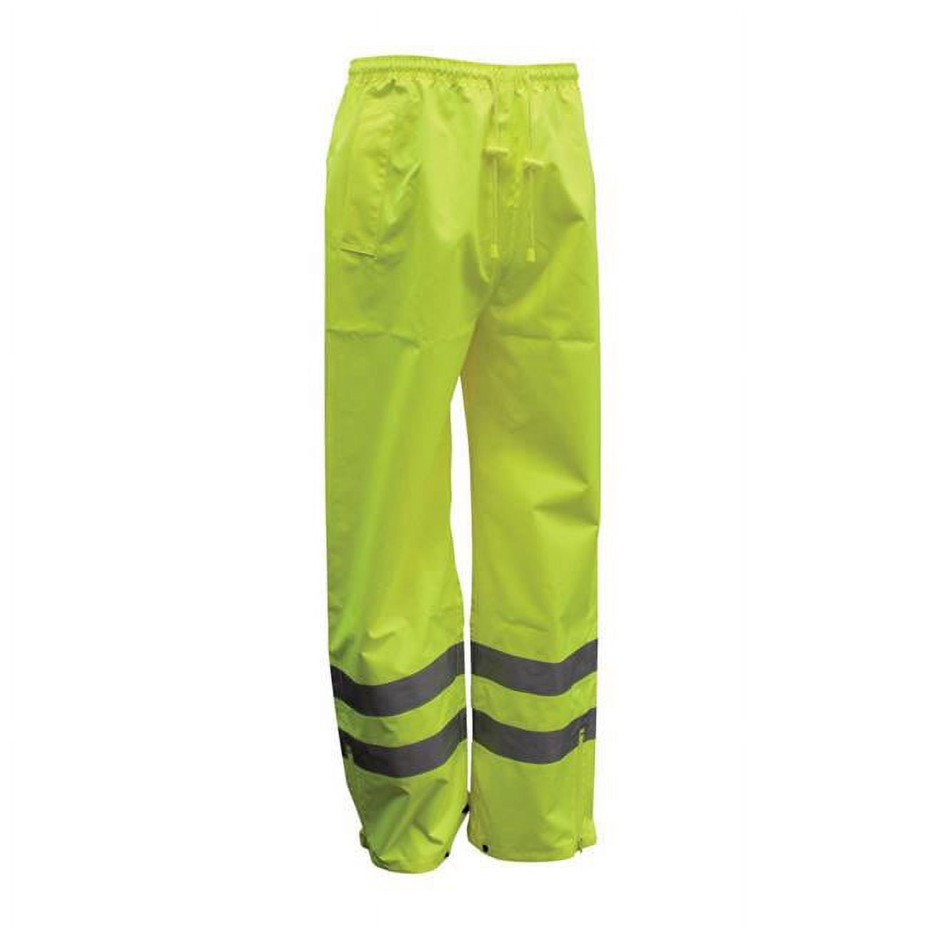 Picture of Boss 8008697 Hi-Vis Yellow Polyester Unisex Rain Pants&#44; Medium