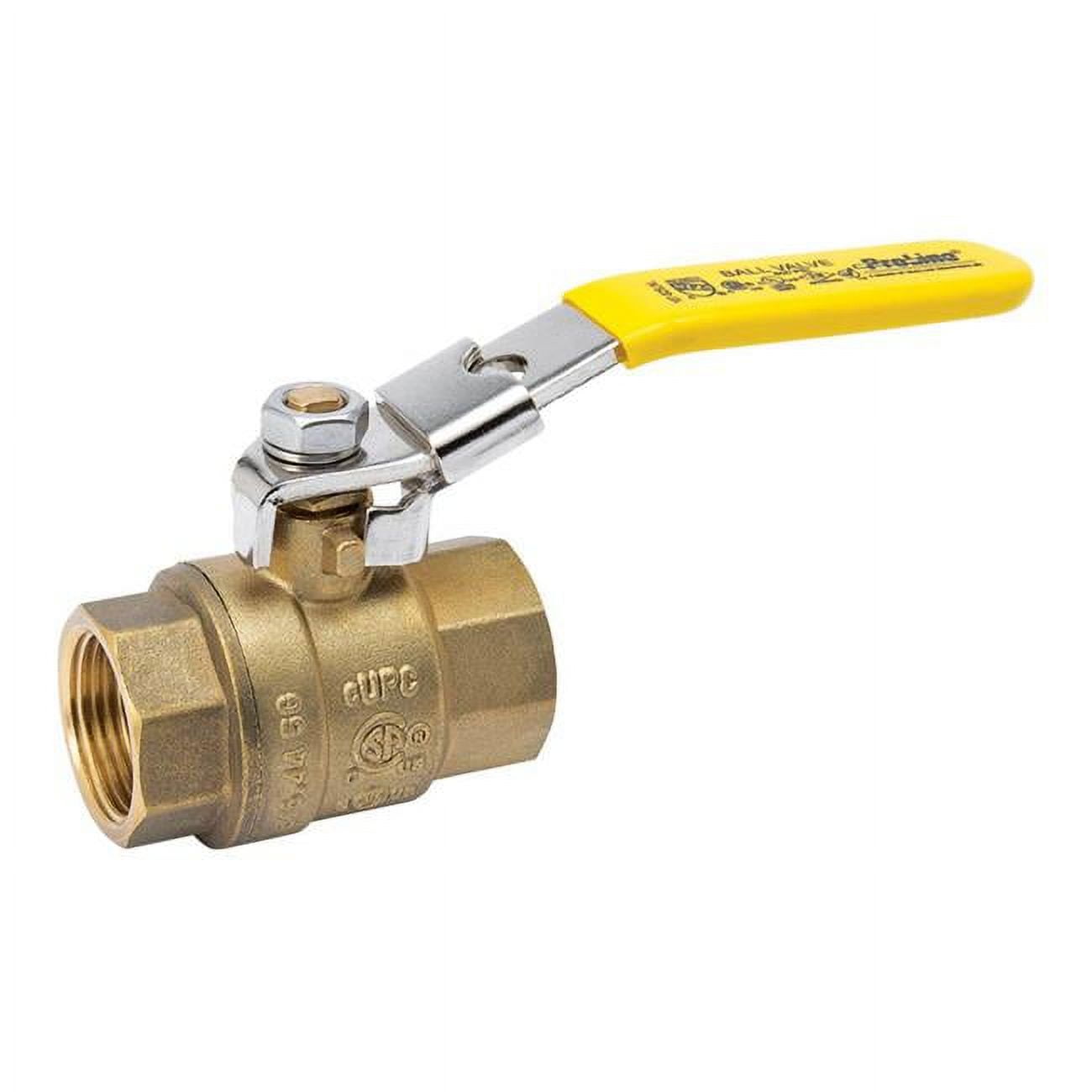 Brass Ball Valve, 0.5 in. Dia.
