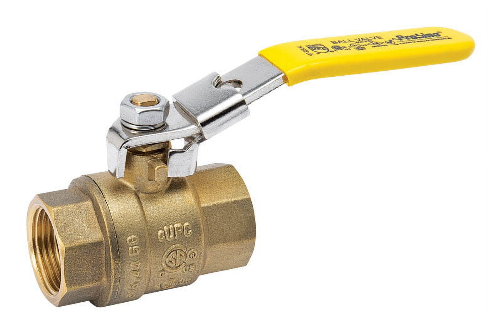 Brass Ball Valve, 0.75 in. Dia.