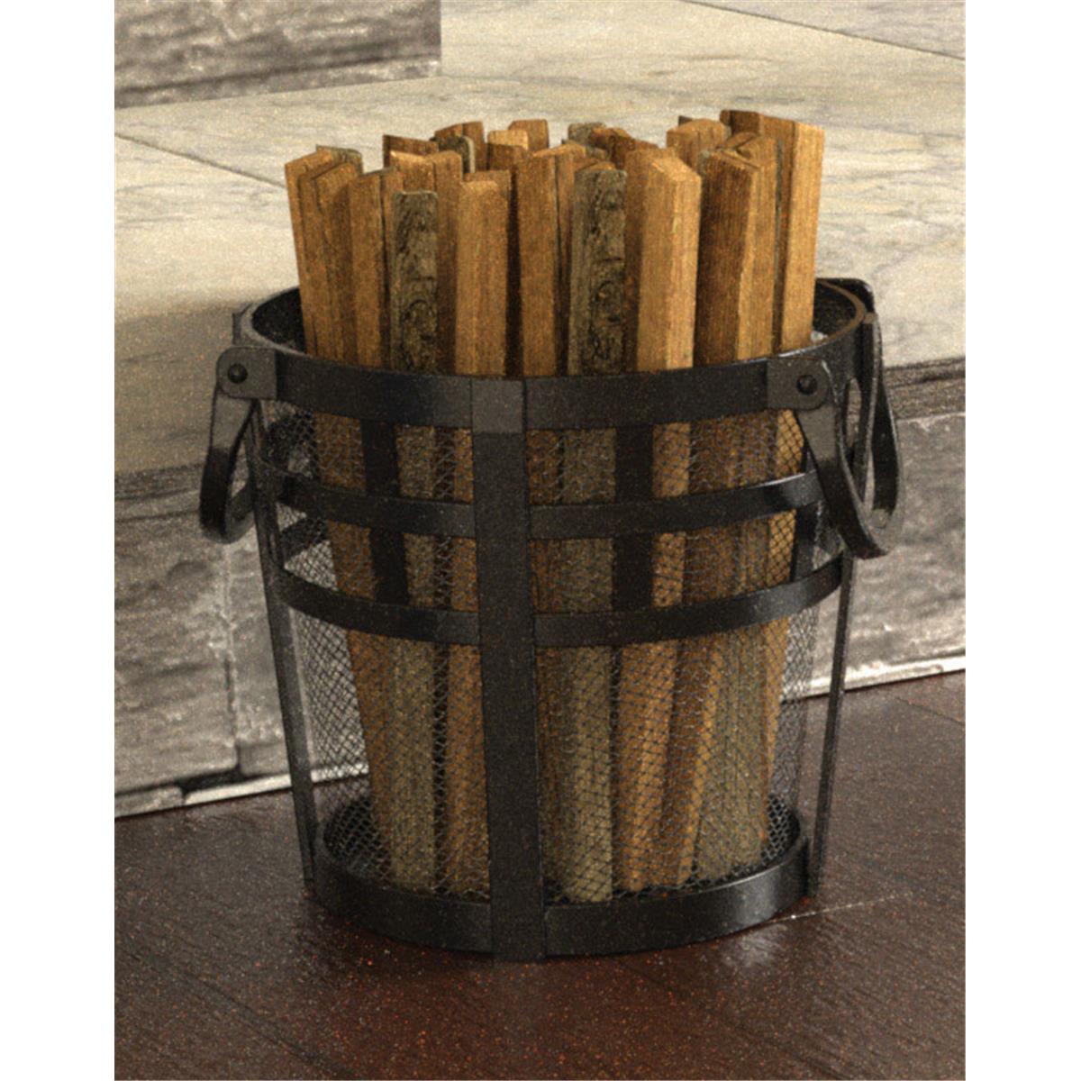 Picture of Open Hearth 4890299 Panacea Black Antique Steel Log Carrier